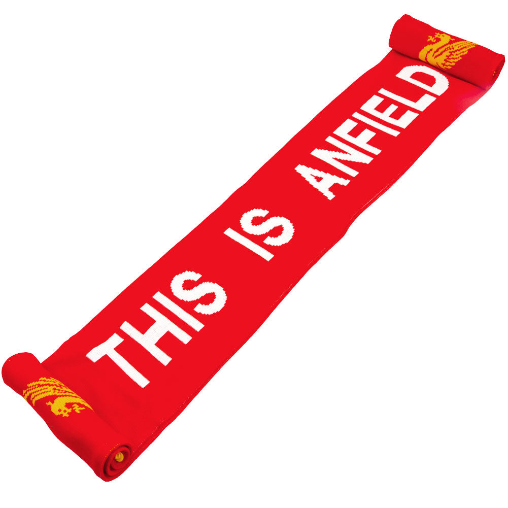 Liverpool Football Club This Is Anfield Branded Knit Scarf for Fans