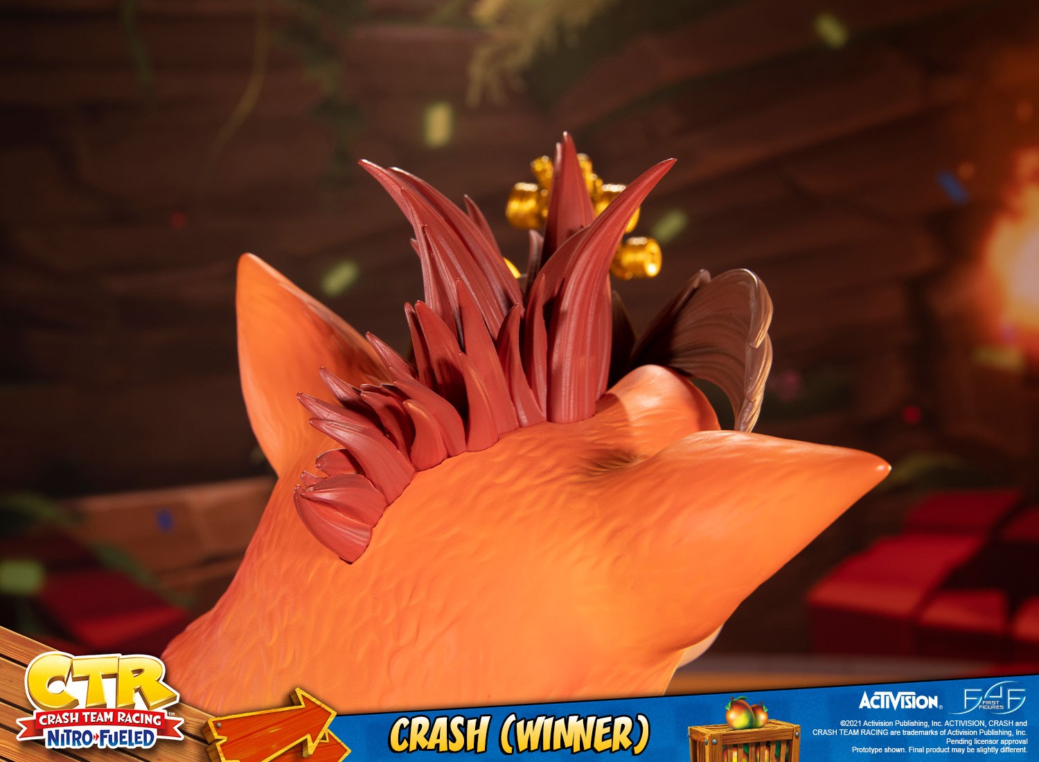 First4Figures Resin Collectible: Crash Bandicoot Nitro-Fueled Winner Statue