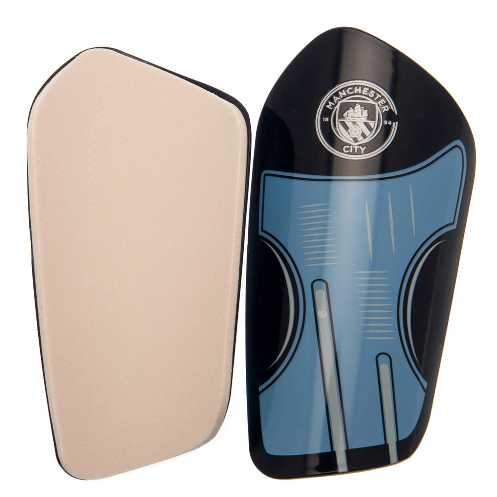 Kids' Manchester City Football Club Shin Guards - Ideal for Young Fans