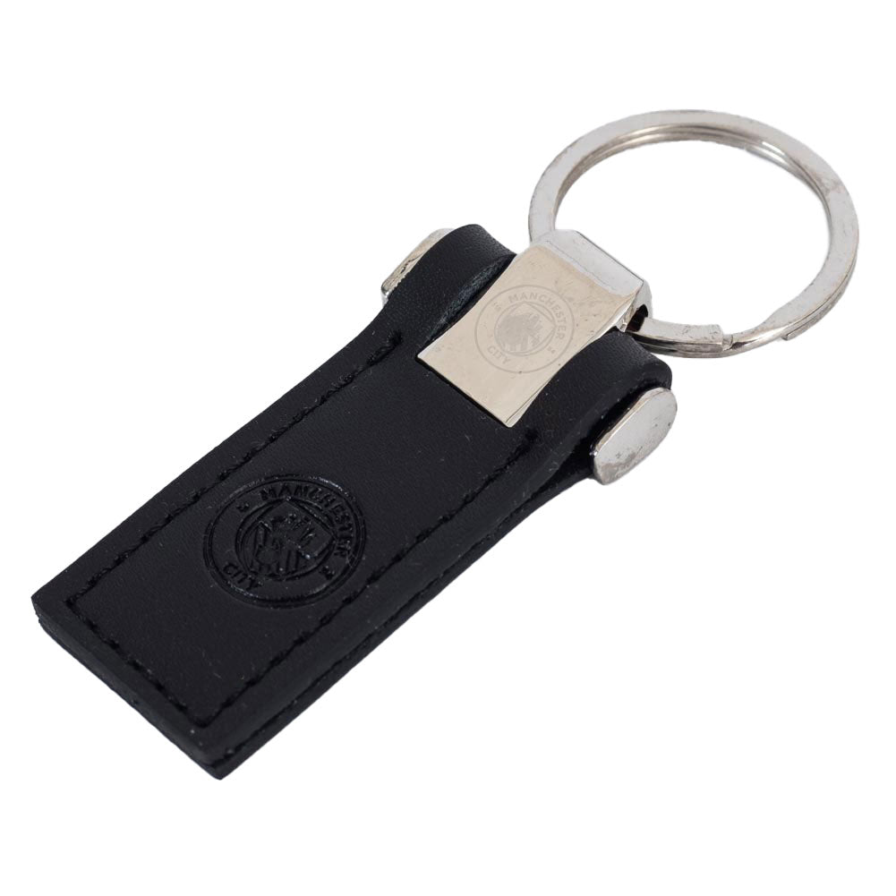 High - Quality Manchester City Football Club Leather Key Fob for Fans