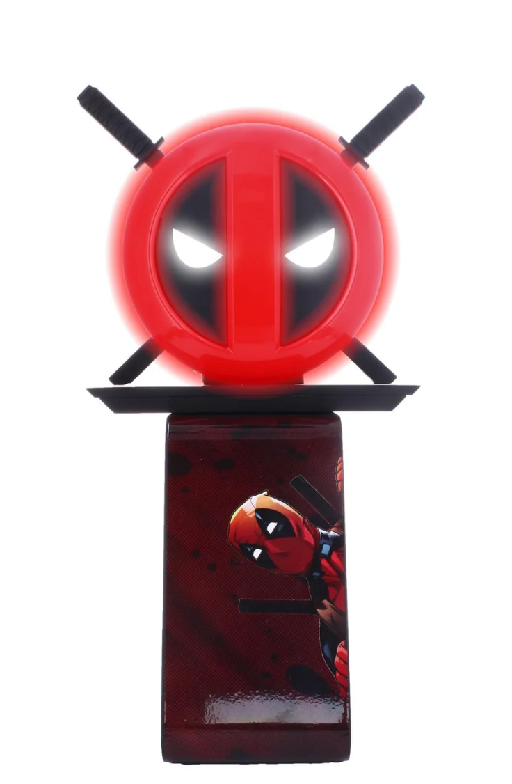 Marvel Deadpool Themed Illuminated Ikon Cable Guys Charging Stand for Phones and Electronic Devices
