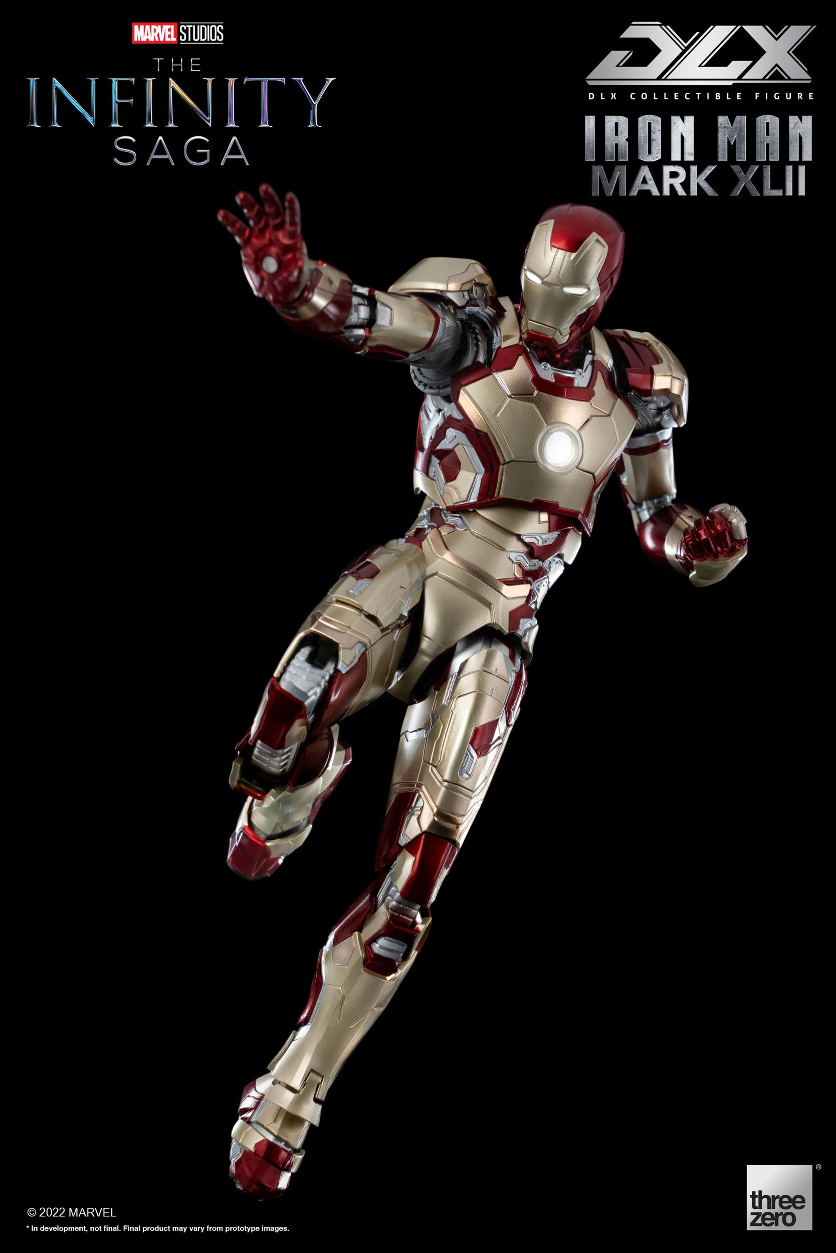 Marvel The Infinity Saga Deluxe Iron Man Mark 42 1/12 Scale Collectible Figure for Fans