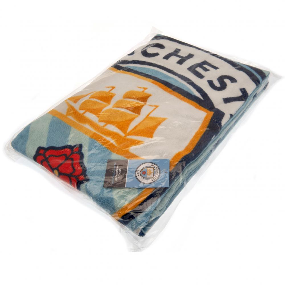 High - Quality Manchester City Football Club Cotton Velour Beach Towel