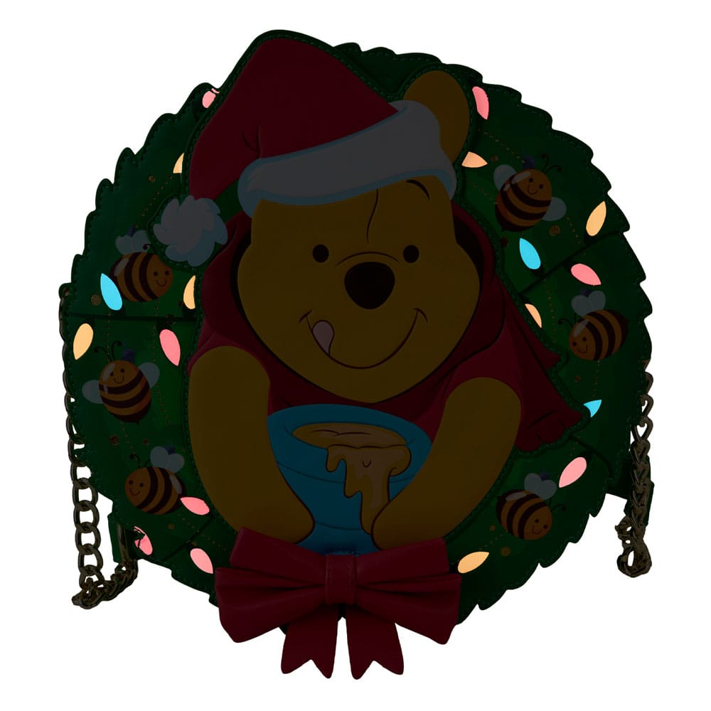 Loungefly Disney Winnie The Pooh Festive Wreath-Shaped Crossbody Bag