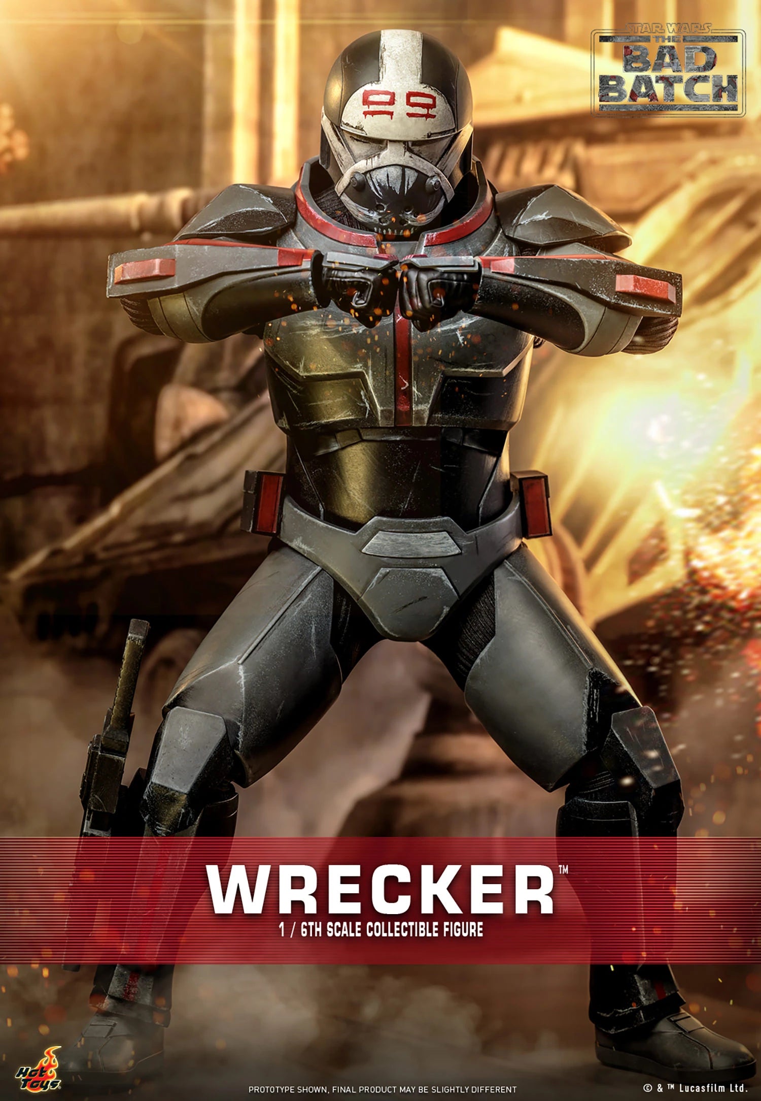 Hot Toys 1/6th Scale Star Wars The Bad Batch Wrecker Collectible Figure