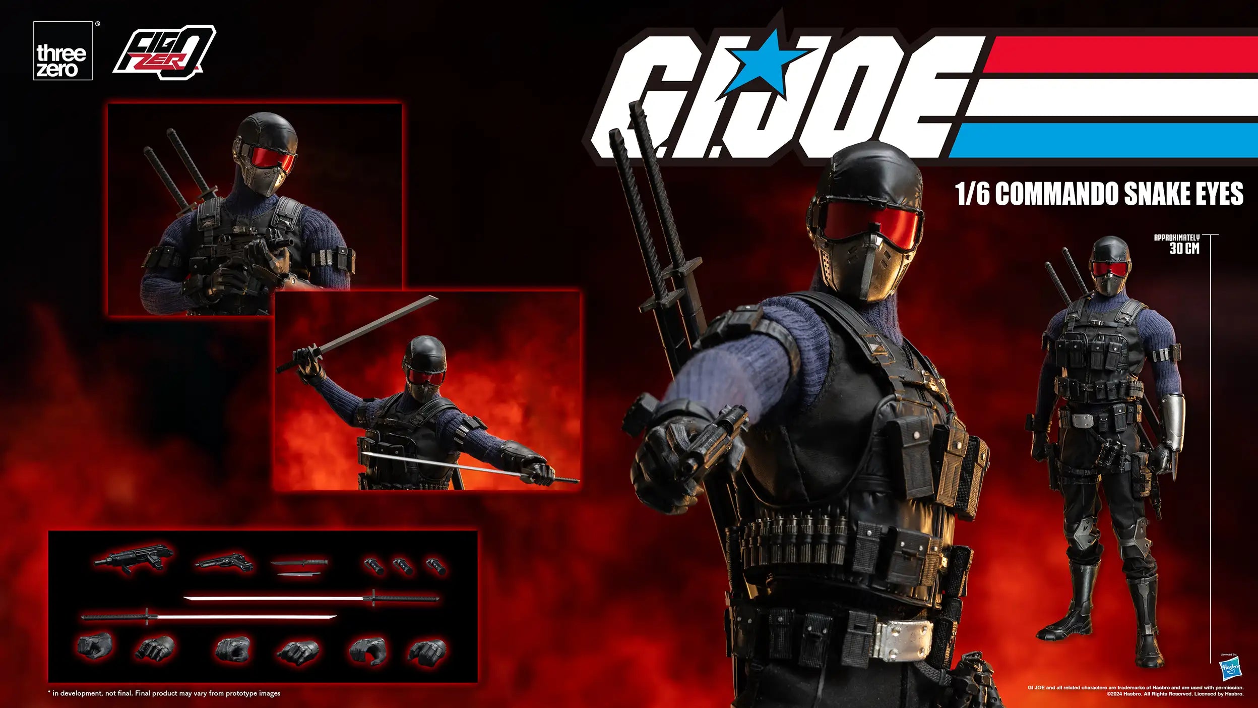 Threezero's FigZero 1/6 Scale G.I. Joe Commando Snake Eyes Collectible Figure