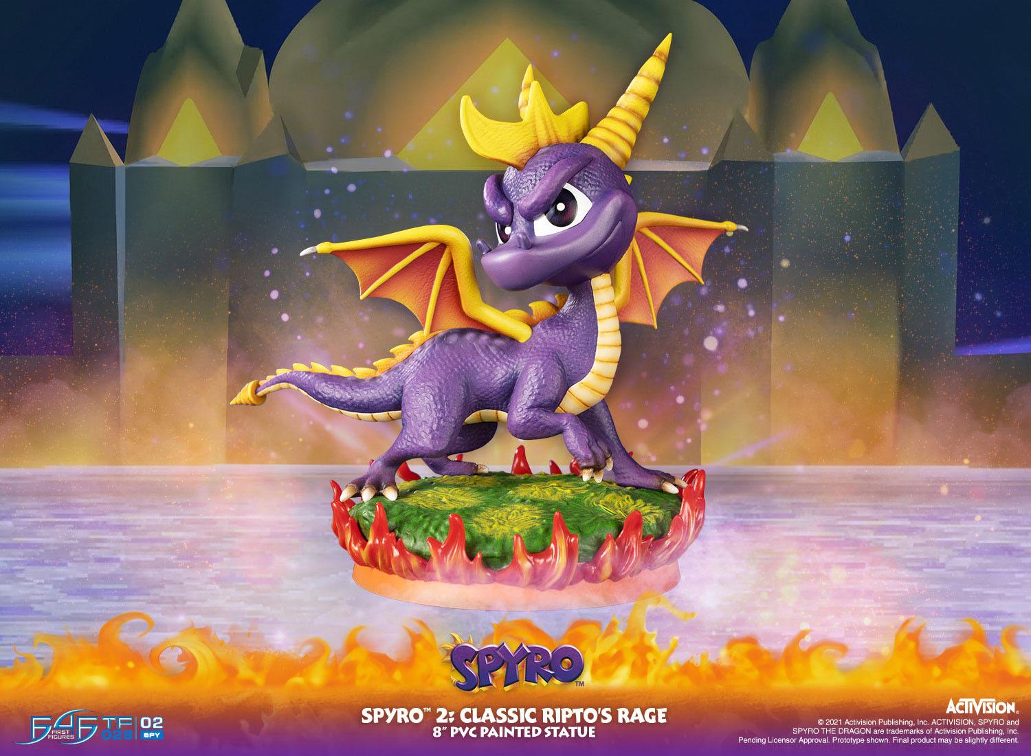 First 4 Figures 8 - Inch PVC Collectible Statue of Spyro The Dragon from Spyro 2: Classic Ripto's Rage