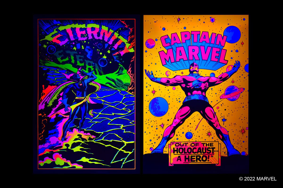 Marvel Classic Collectible Black Light Poster Portfolio Volume Two - A Must - Have for Comic Fans