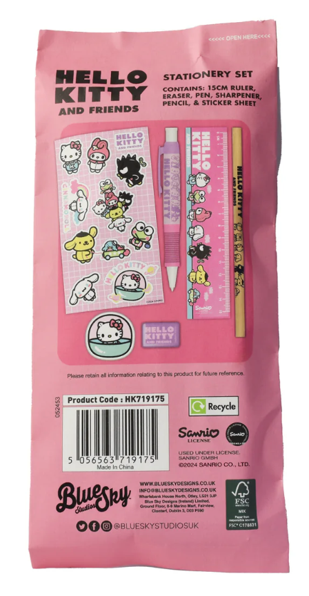 Adorable Hello Kitty 6-Piece Stationery Collection for Students and Fans