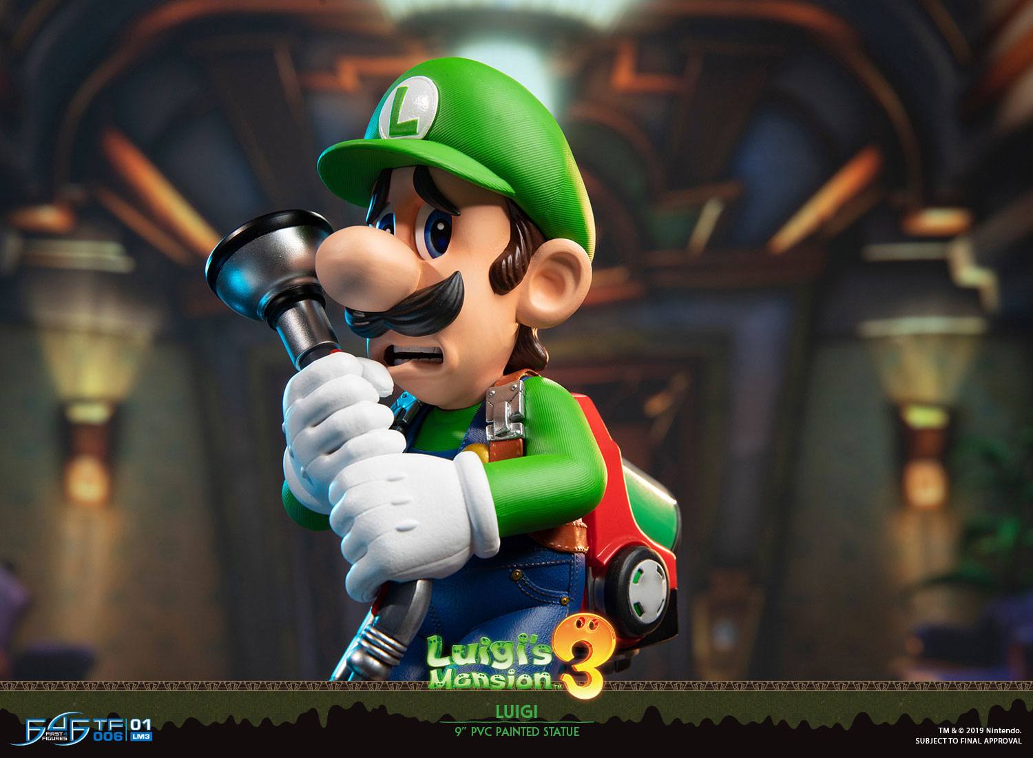 First4Figure 9-Inch Luigi Statue from Luigi's Mansion 3 PVC Collectible Figurine