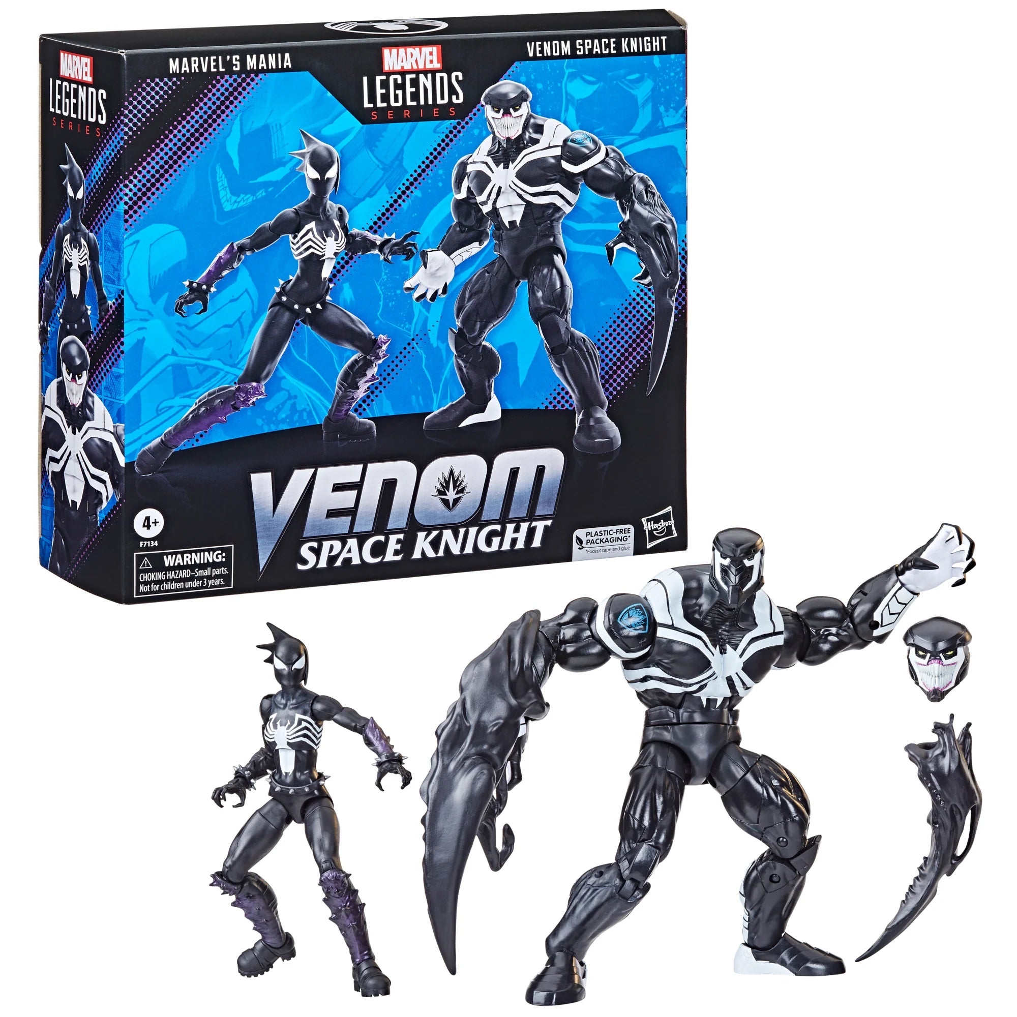 Hasbro's Collectible Marvel Legends Series 6-Inch Venom Space Knight and Marvel's Mania Action Figure Two-Pack