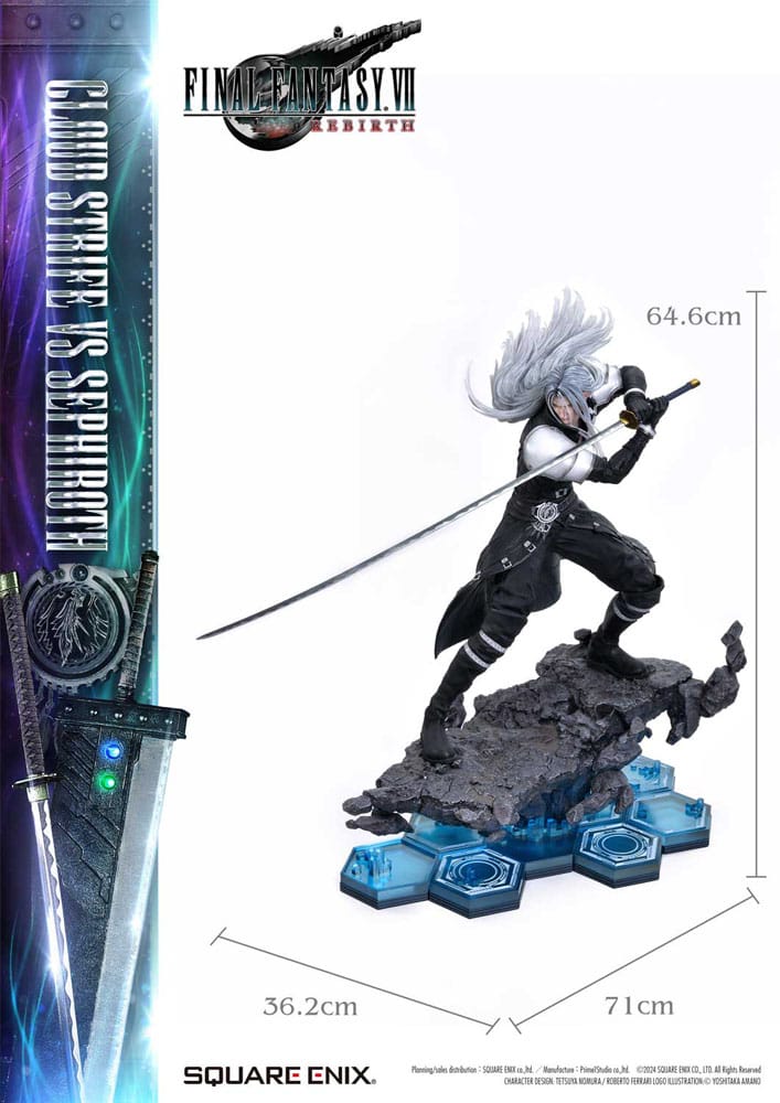 Final Fantasy VII Rebirth 1/4 Scale Cloud Strife vs Sephiroth Masterline Statue
