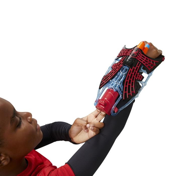 Marvel's Spider - Man: Across the Spider - Verse Inspired Miles Morales Tri - Shot NERF Blaster Toy for Kids