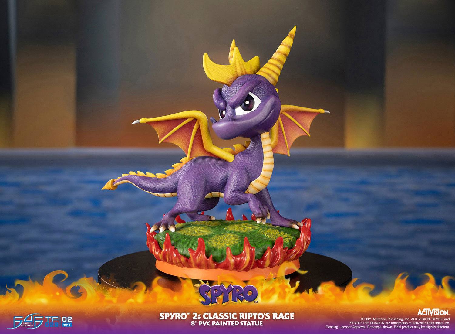 First 4 Figures 8 - Inch PVC Collectible Statue of Spyro The Dragon from Spyro 2: Classic Ripto's Rage