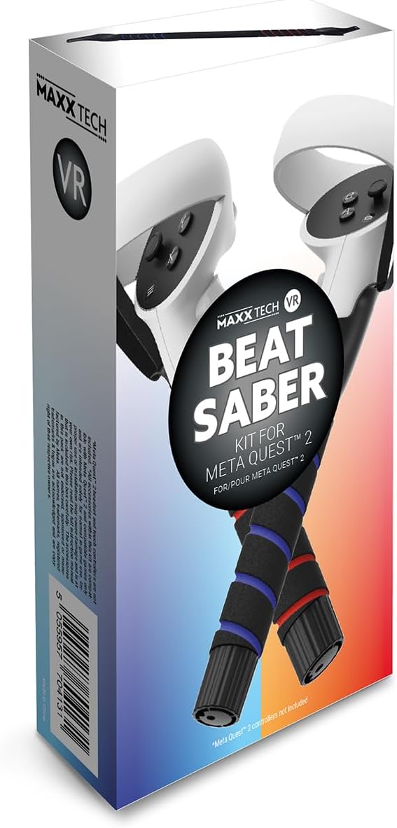 Maxx Tech 2-in-1 Dual Grips for Meta Quest 2 VR Beat Saber and More
