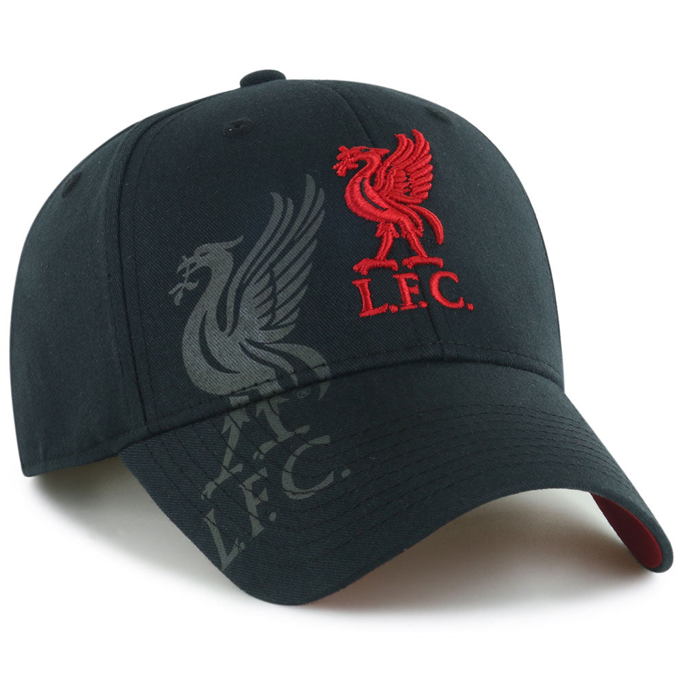 Obsidian Black Liverpool FC Embroidered Cap with Adjustable Strap