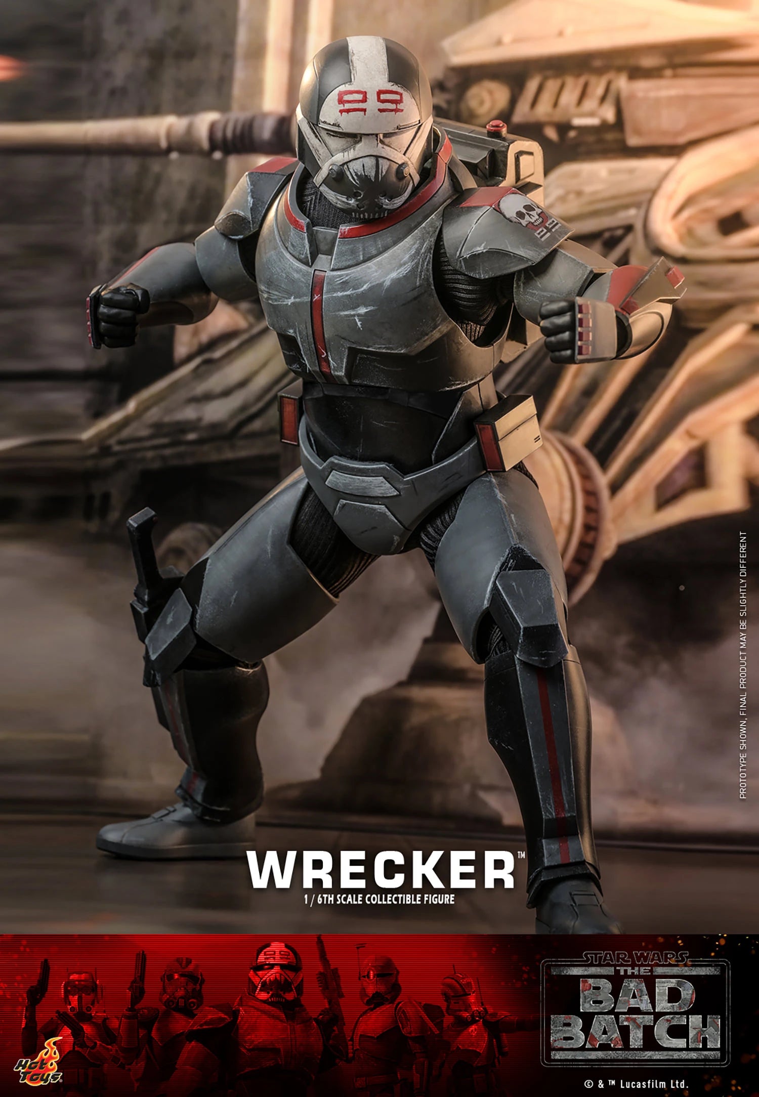 Hot Toys 1/6th Scale Star Wars The Bad Batch Wrecker Collectible Figure