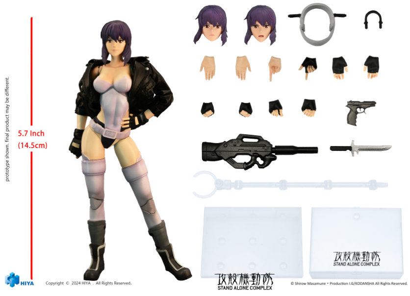Exquisite Super Series 1/12 Scale Exclusive Previews Action Figure of Motoko Kusanagi from Ghost in the Shell: Stand Alone Complex