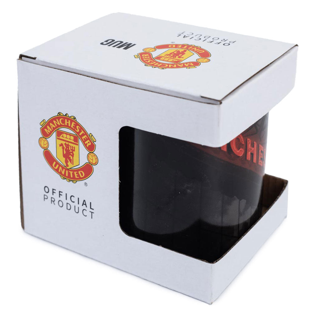 Manchester United Old Trafford Ceramic Coffee Mug with White Club Crest