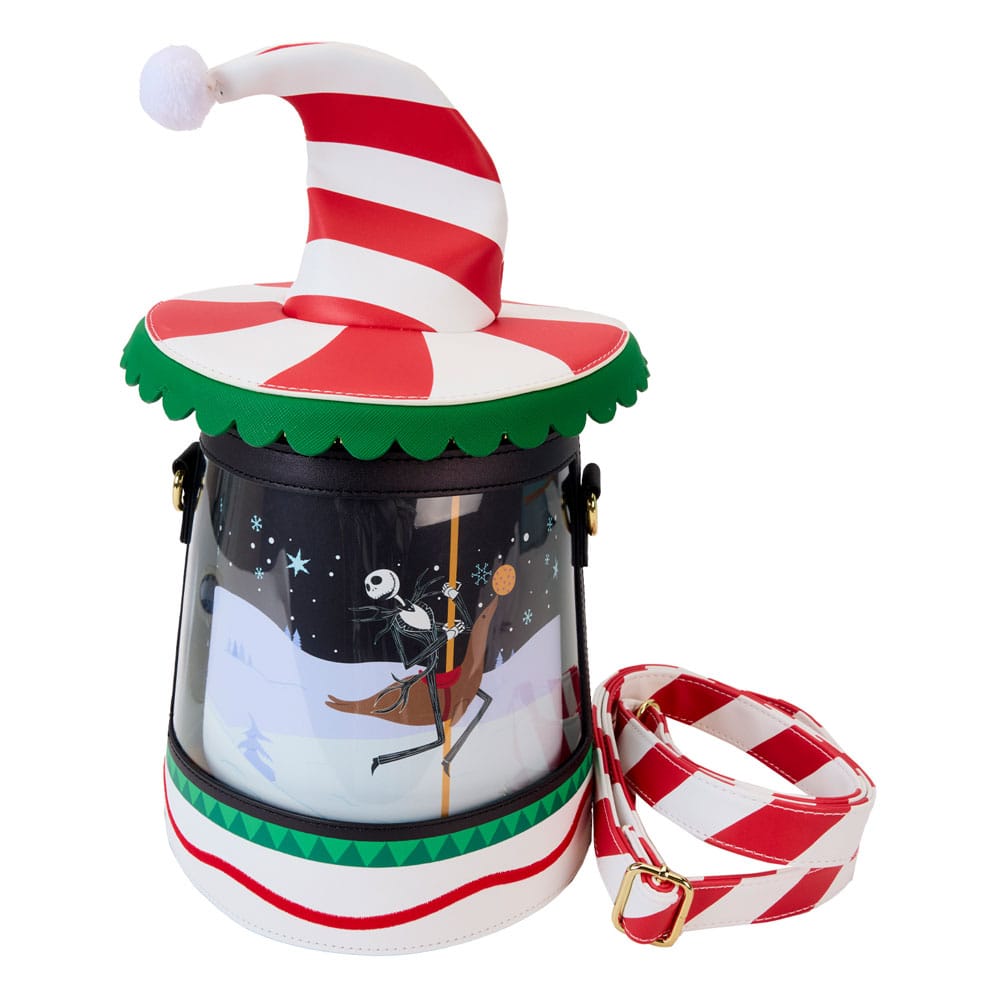 Loungefly Disney's Nightmare Before Christmas Spinning Candy Cane Crossbody Bag