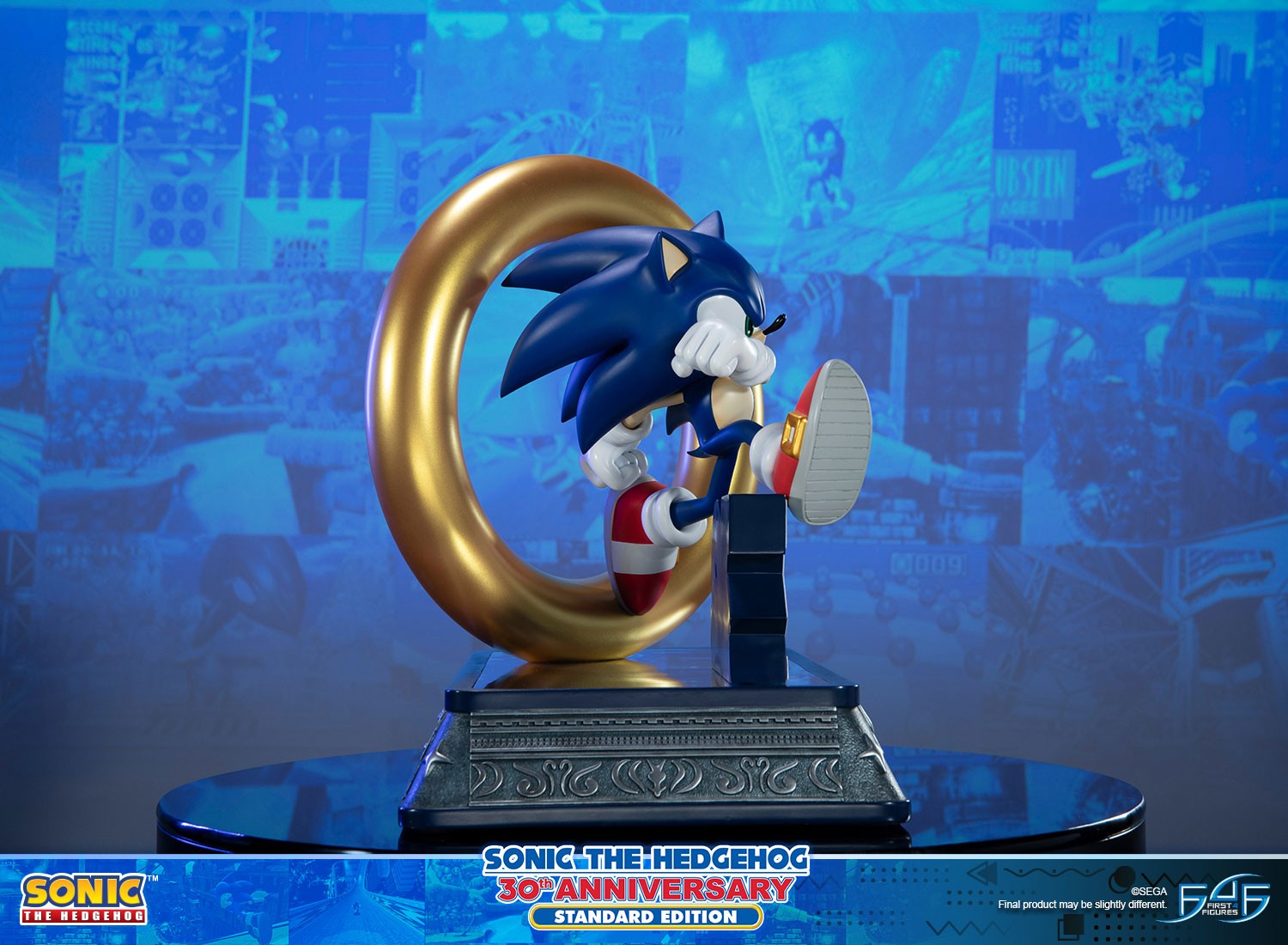 First4Figures Collectible Sonic The Hedgehog 30th Anniversary Sonic Statue for Gaming Enthusiasts