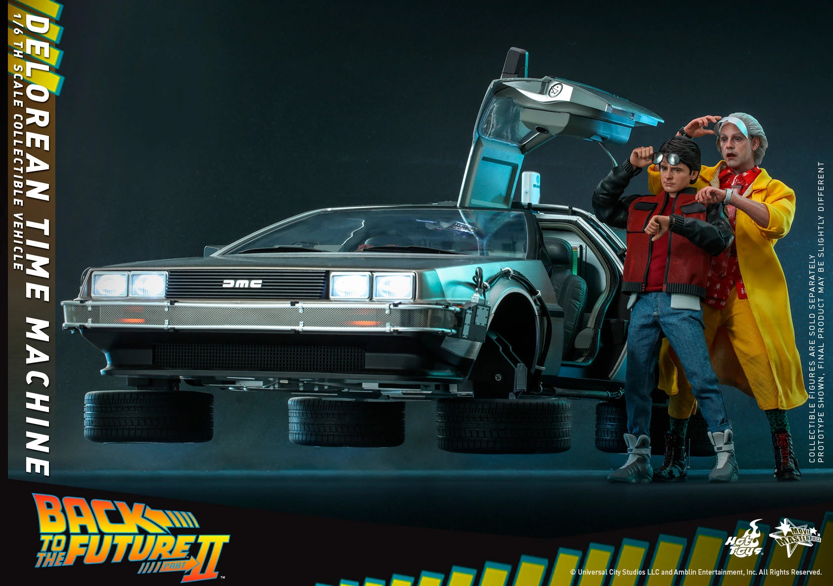 Hot Toys 1/6th Scale Foldable Hover DeLorean Time Machine from Back to the Future II