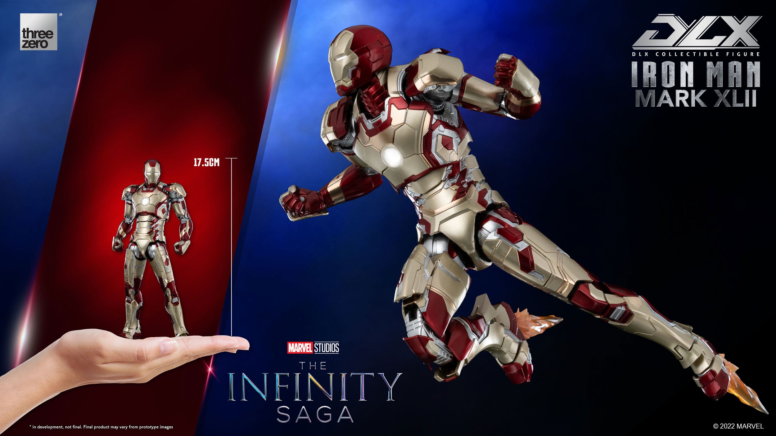 Marvel The Infinity Saga Deluxe Iron Man Mark 42 1/12 Scale Collectible Figure for Fans