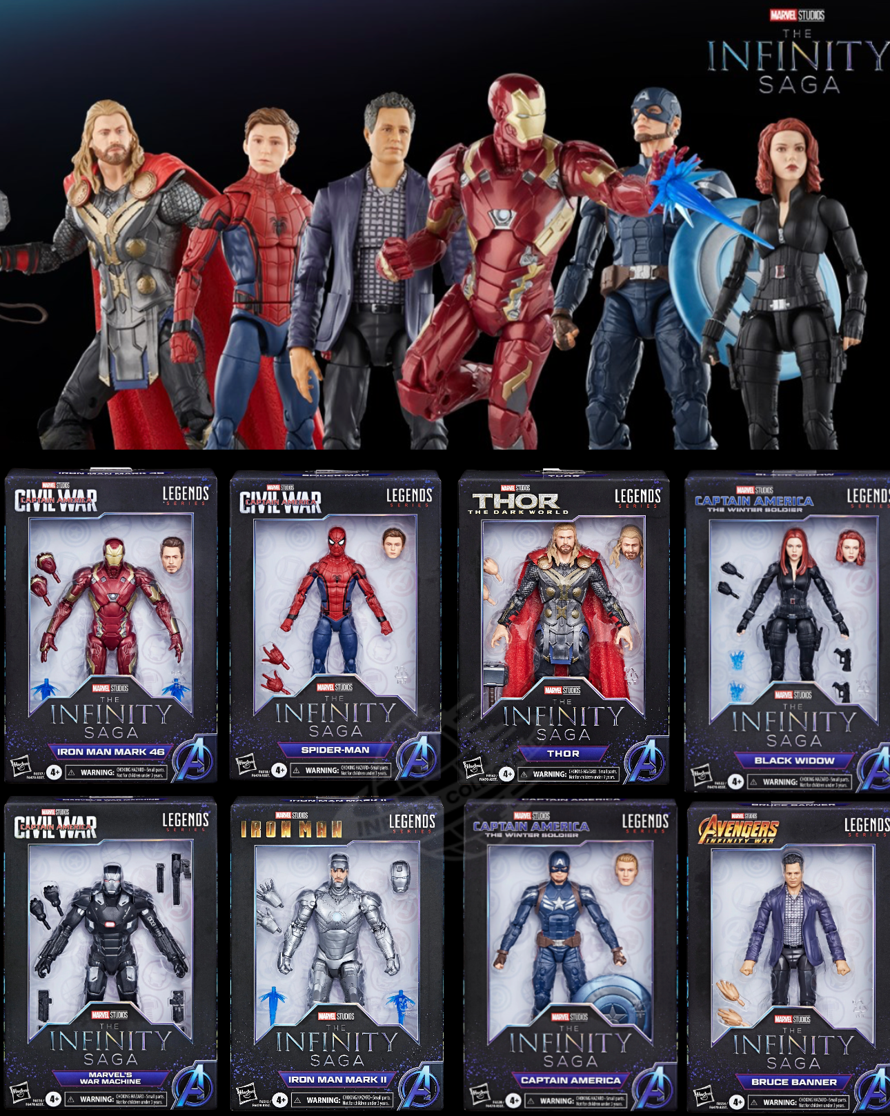 Marvel Legends The Infinity Saga: Complete 8 - Figure Collectible Bundle
