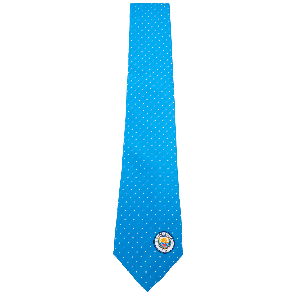 Manchester City Football Club Sky Blue Polyester Necktie for Fans