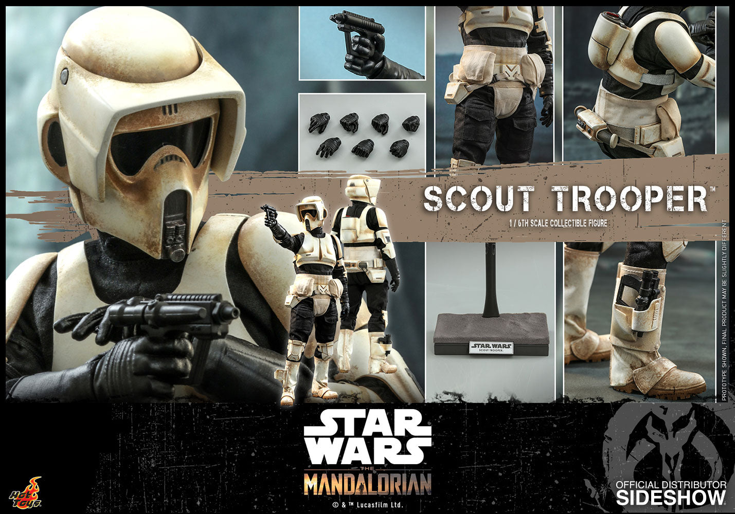 Hot Toys 1:6 Scale Highly Detailed Star Wars The Mandalorian Scout Trooper Collectible Figure