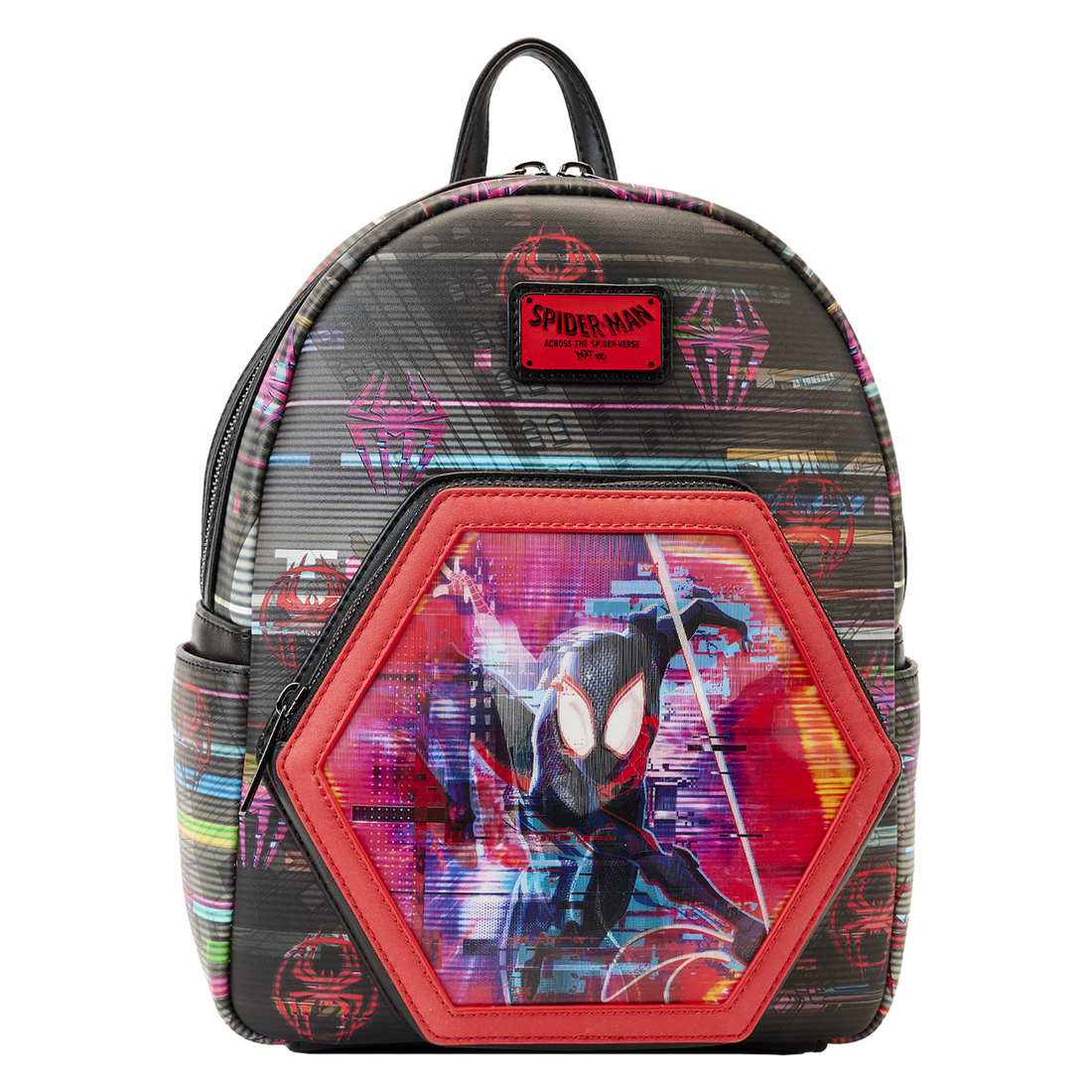 Loungefly Marvel's Across The Spider-Verse Glitchy Lenticular Vegan Mini Backpack