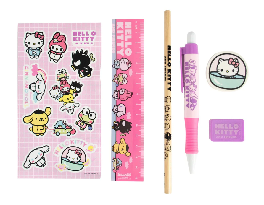 Adorable Hello Kitty 6-Piece Stationery Collection for Students and Fans