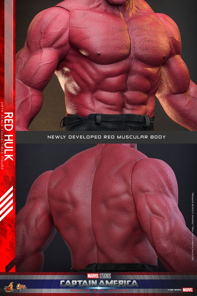 Hot Toys 1/6th Scale Collectible Action Figure of Red Hulk from Captain America: Brave New World