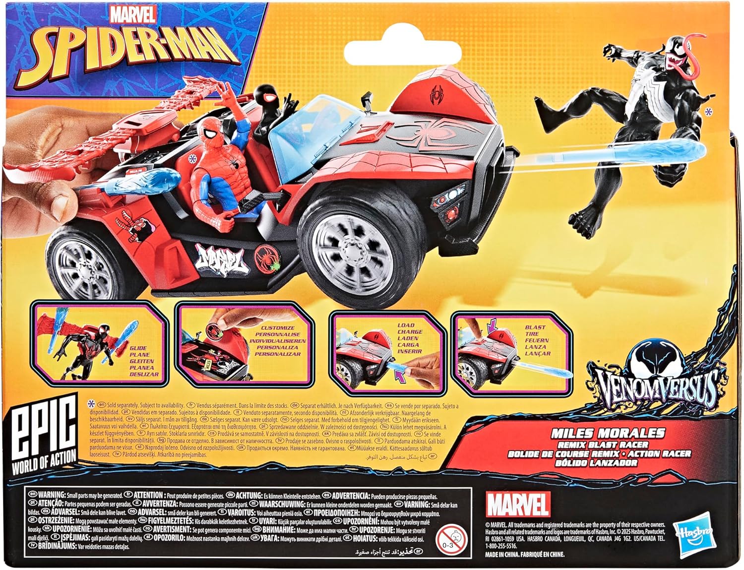 Marvel Spider - Man VenomVersus: Epic Miles Morales Remix Blast Racer Toy