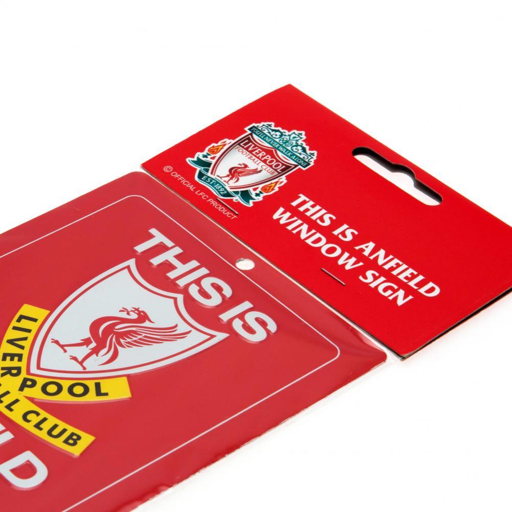 Vibrant Red Liverpool FC 'This Is Anfield' Stamped Metal Window Sign