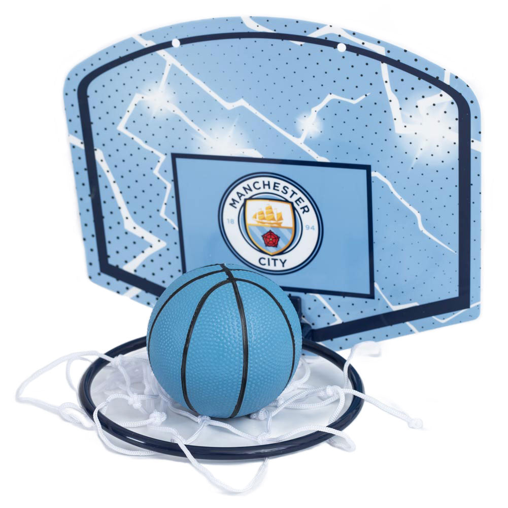 Authentic Manchester City FC Branded Mini Basketball Set for Kids