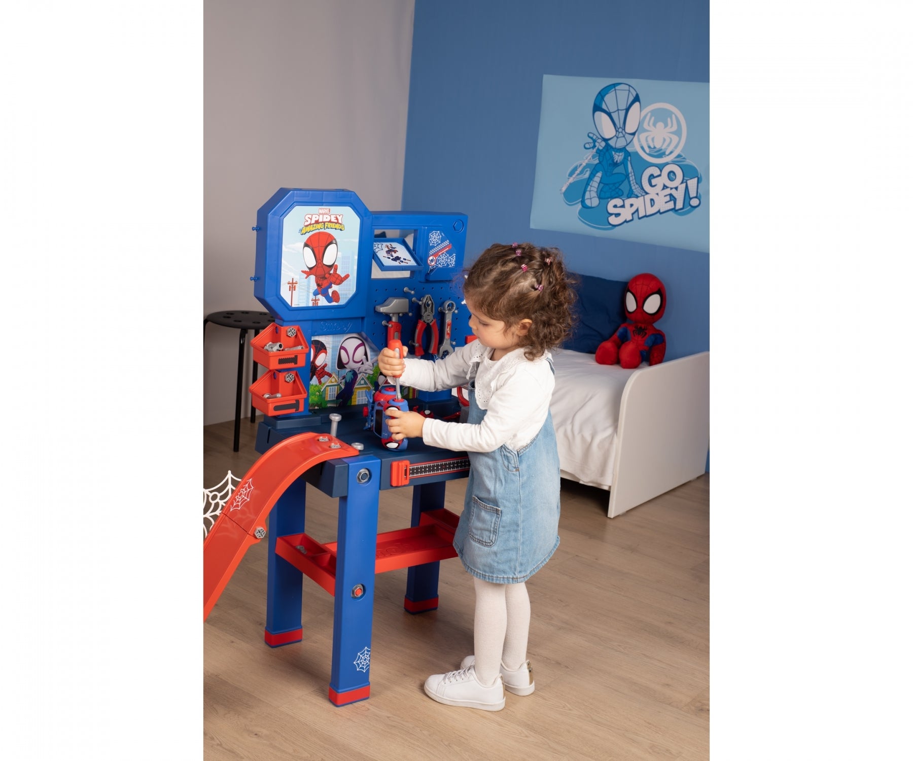 Marvel Spidey and His Superb Friends Building Bricolo Workbench Playset for Kids