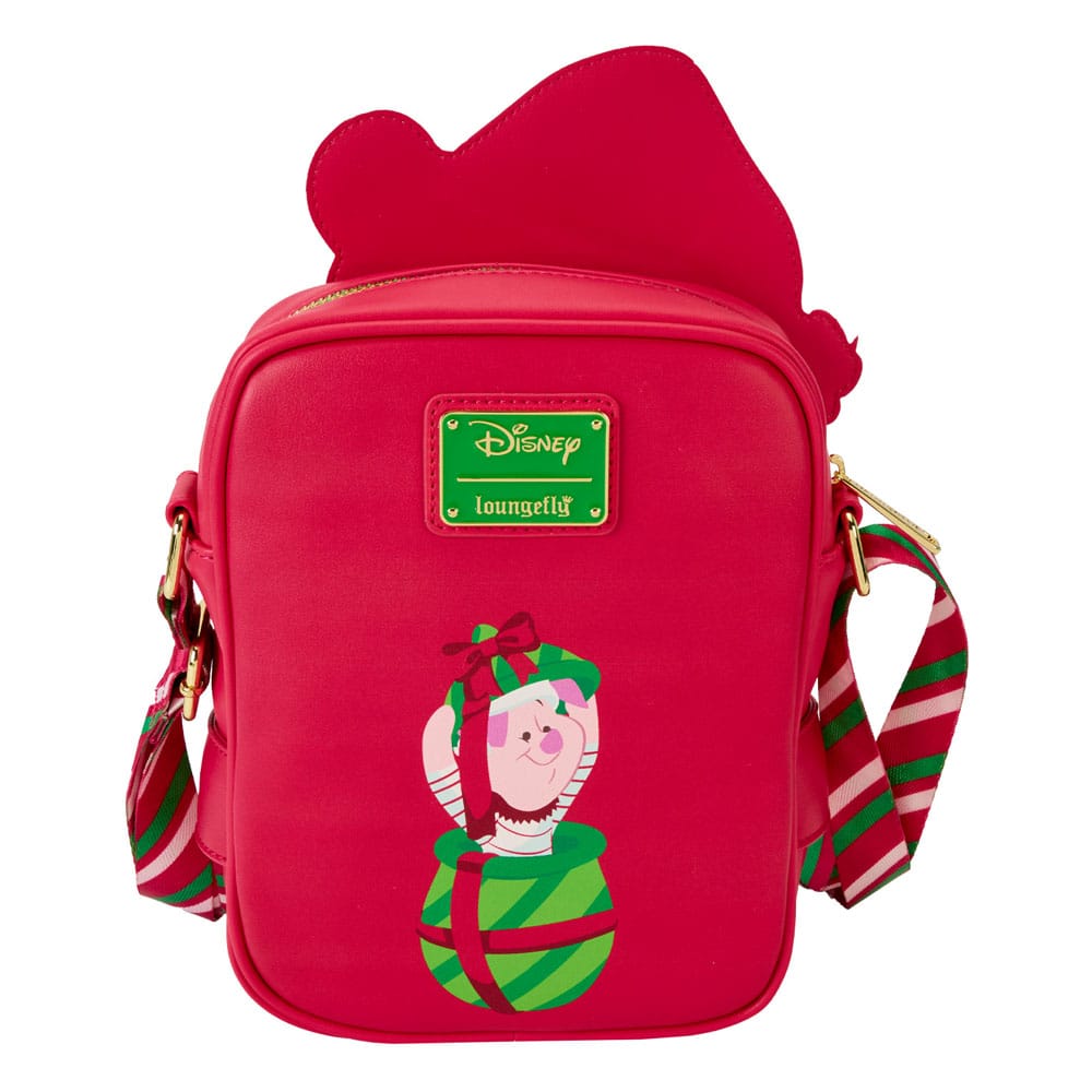 Loungefly Disney Festive Santa Pooh Crossbuddies Vegan Leather Bag