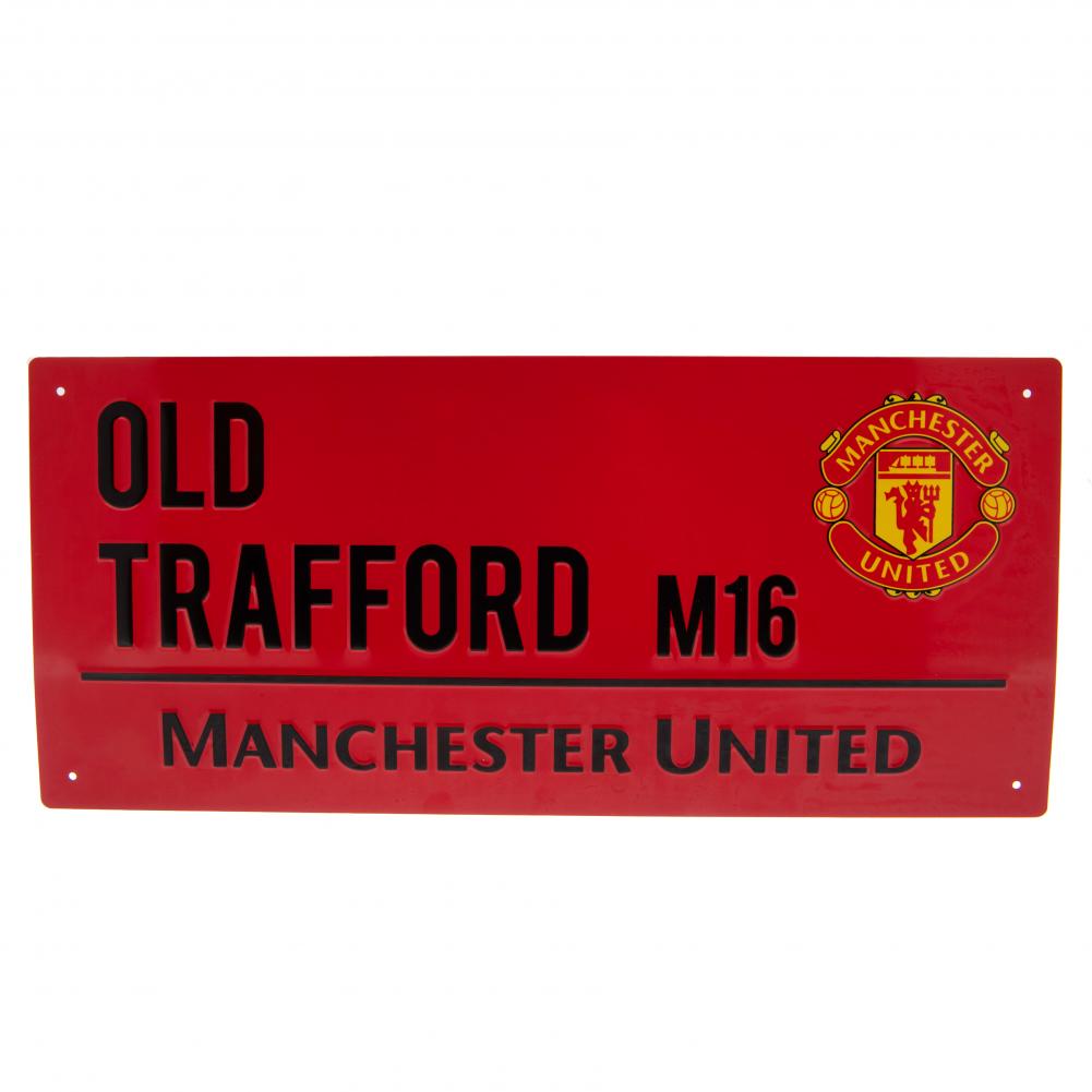 Authentic Manchester United Football Club Colored Road Street Sign for Wall Decoration