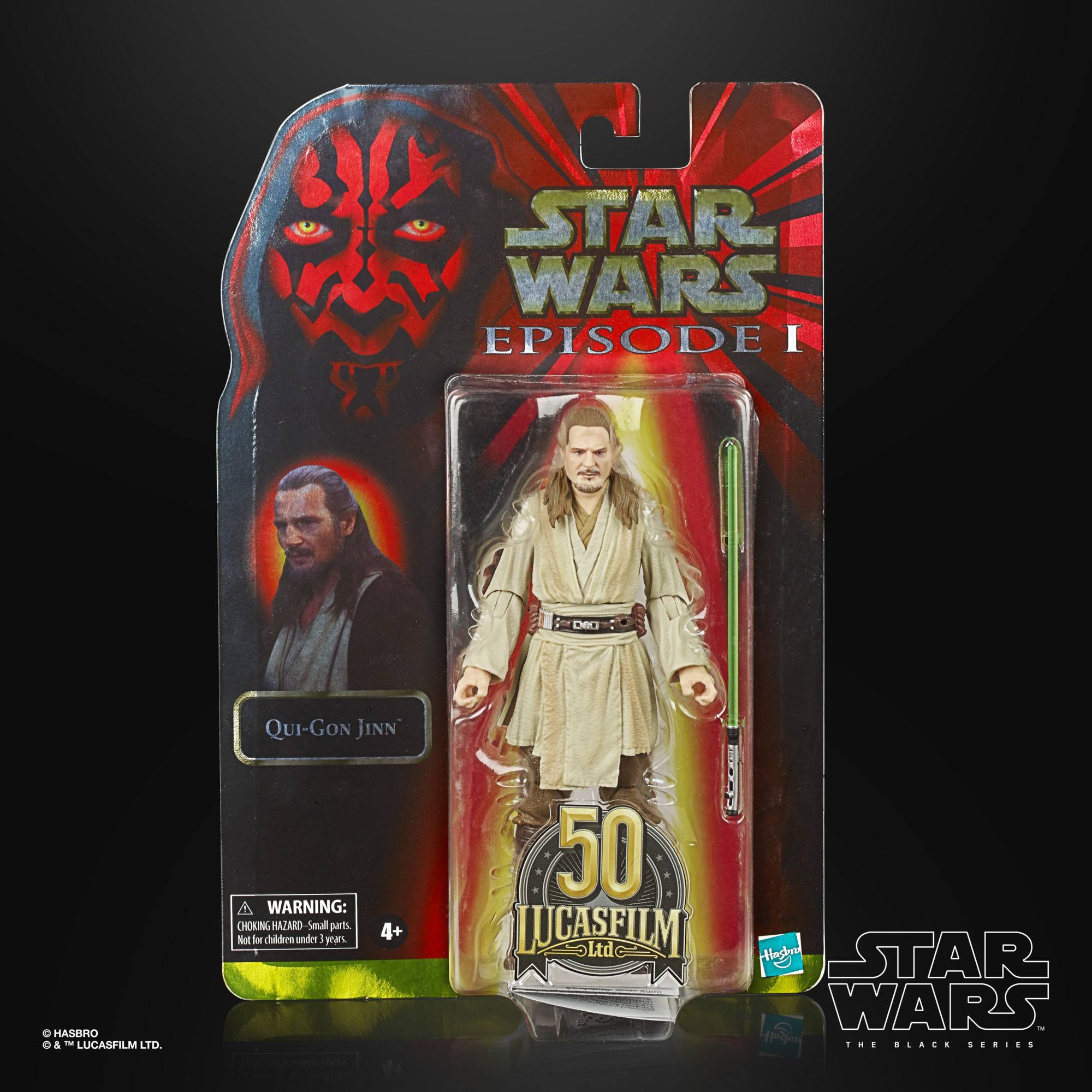 Hasbro Star Wars The Black Series Collectible Action Figure - Qui - Gon Jinn from The Phantom Menace for Lucasfilm's 50th Anniversary