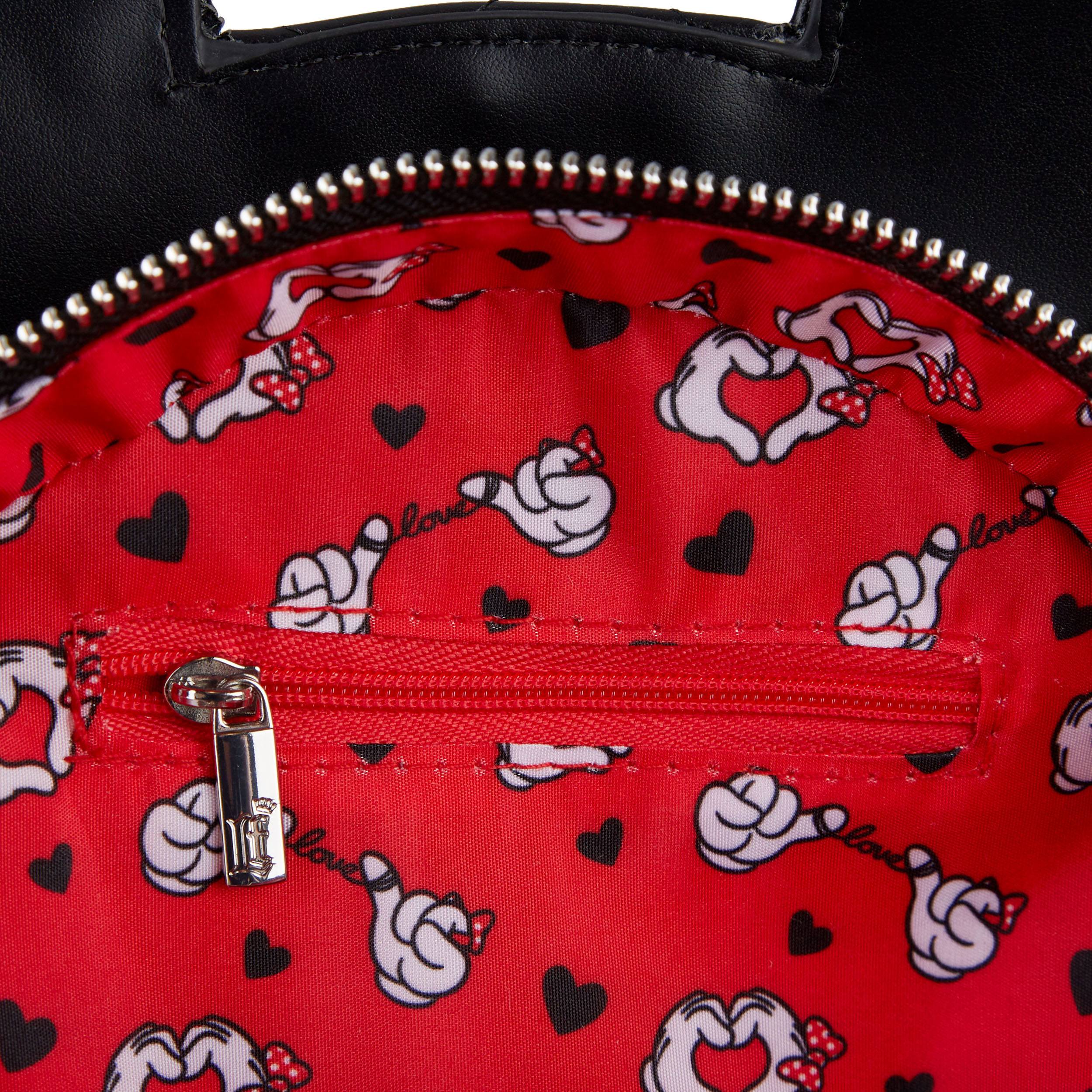Loungefly Disney POP! Valentine's Day Crossbody Bag Featuring Mickey and Minnie Mouse Designs