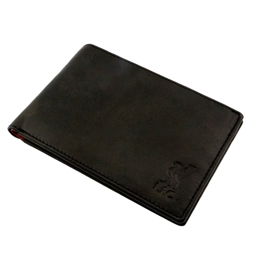 Stylish Liverpool FC Leather RFID Wallet with Passport Holder
