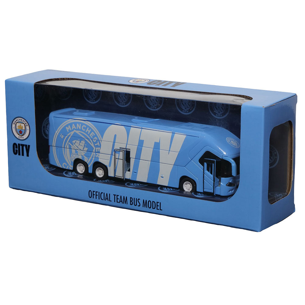 Manchester City Football Club Die - cast Replica Team Bus Collectible