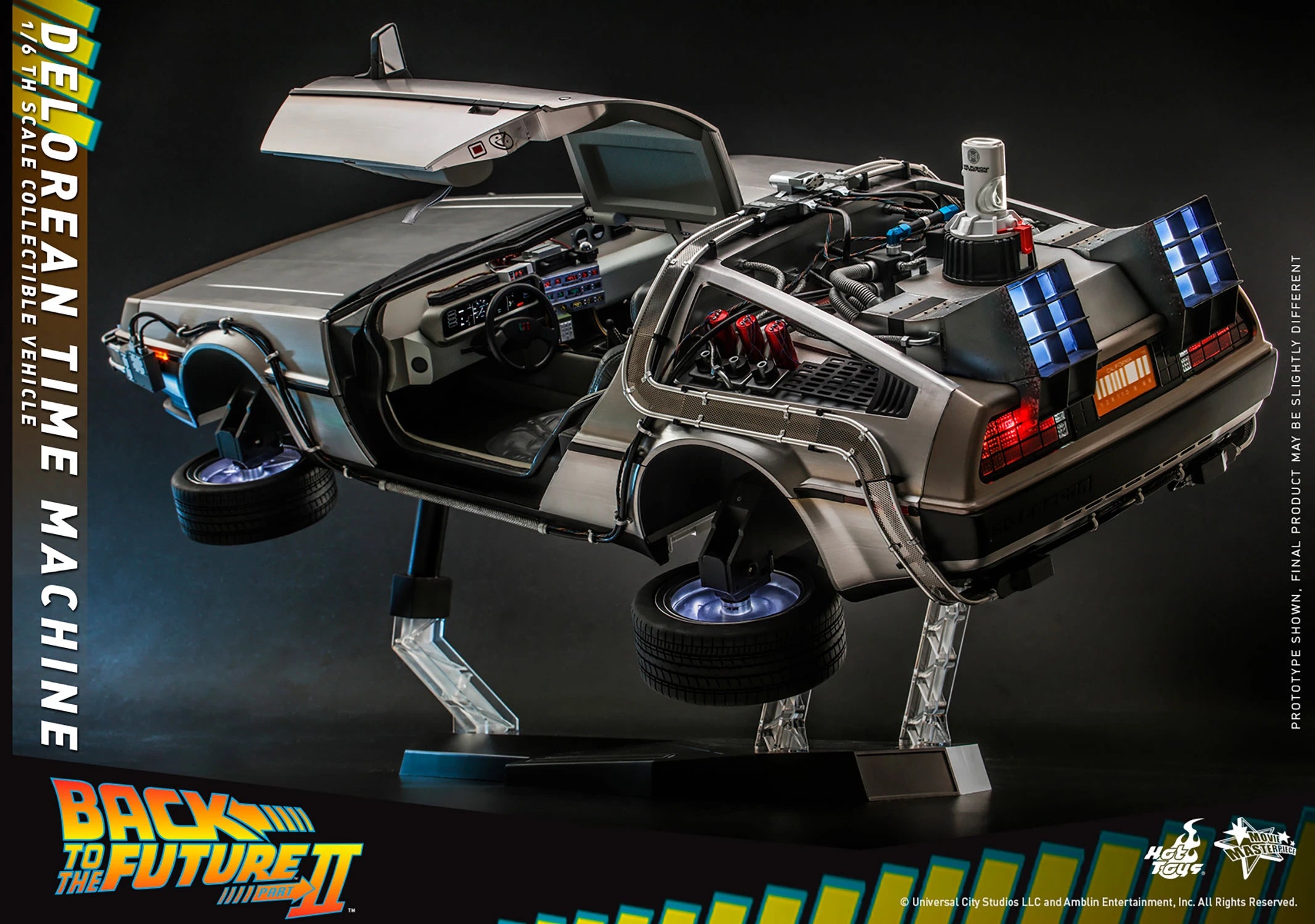 Hot Toys 1/6th Scale Foldable Hover DeLorean Time Machine from Back to the Future II