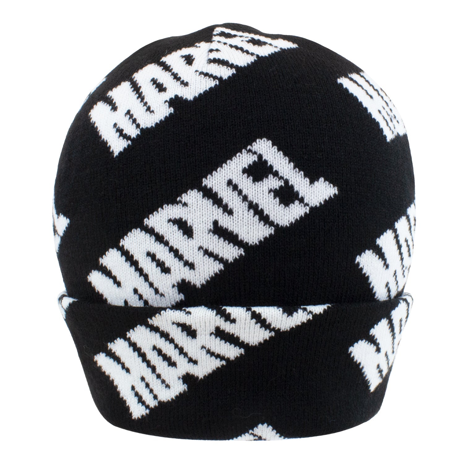 Officially Licensed Marvel Repeating Logo Black Unisex Beanie