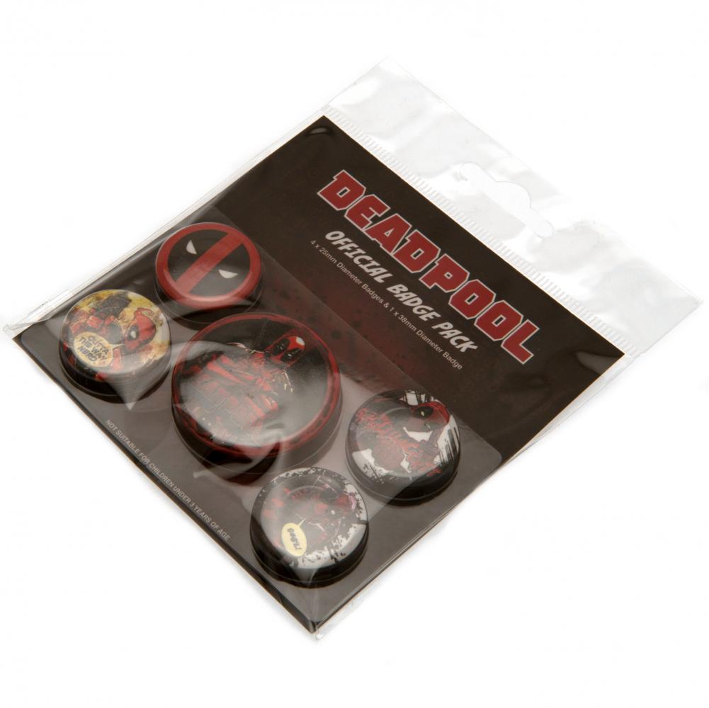 Assorted Size Marvel Deadpool Button Badge Set with Eye - catching Designs
