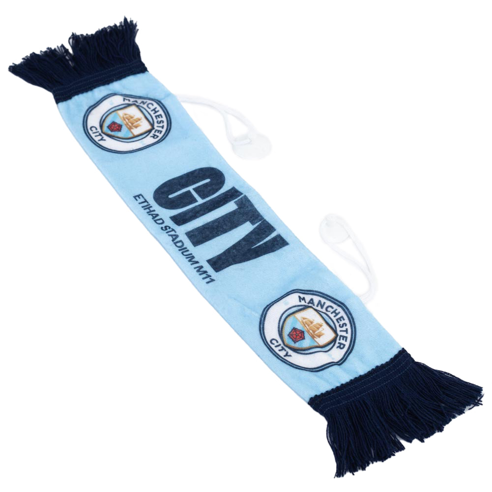 Mini Manchester City FC Car and Home Decor Scarf with Club Crests