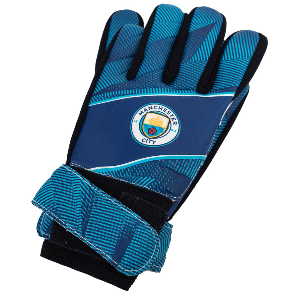 Youth Manchester City Football Club Fuse-Style Goalkeeper Gloves for Enhanced Performance