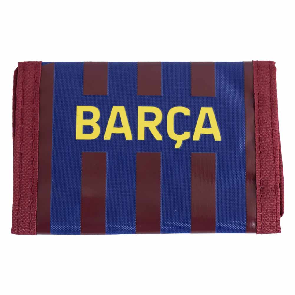 Full - Colour FC Barcelona Crest Stripe Design Polyester Wallet