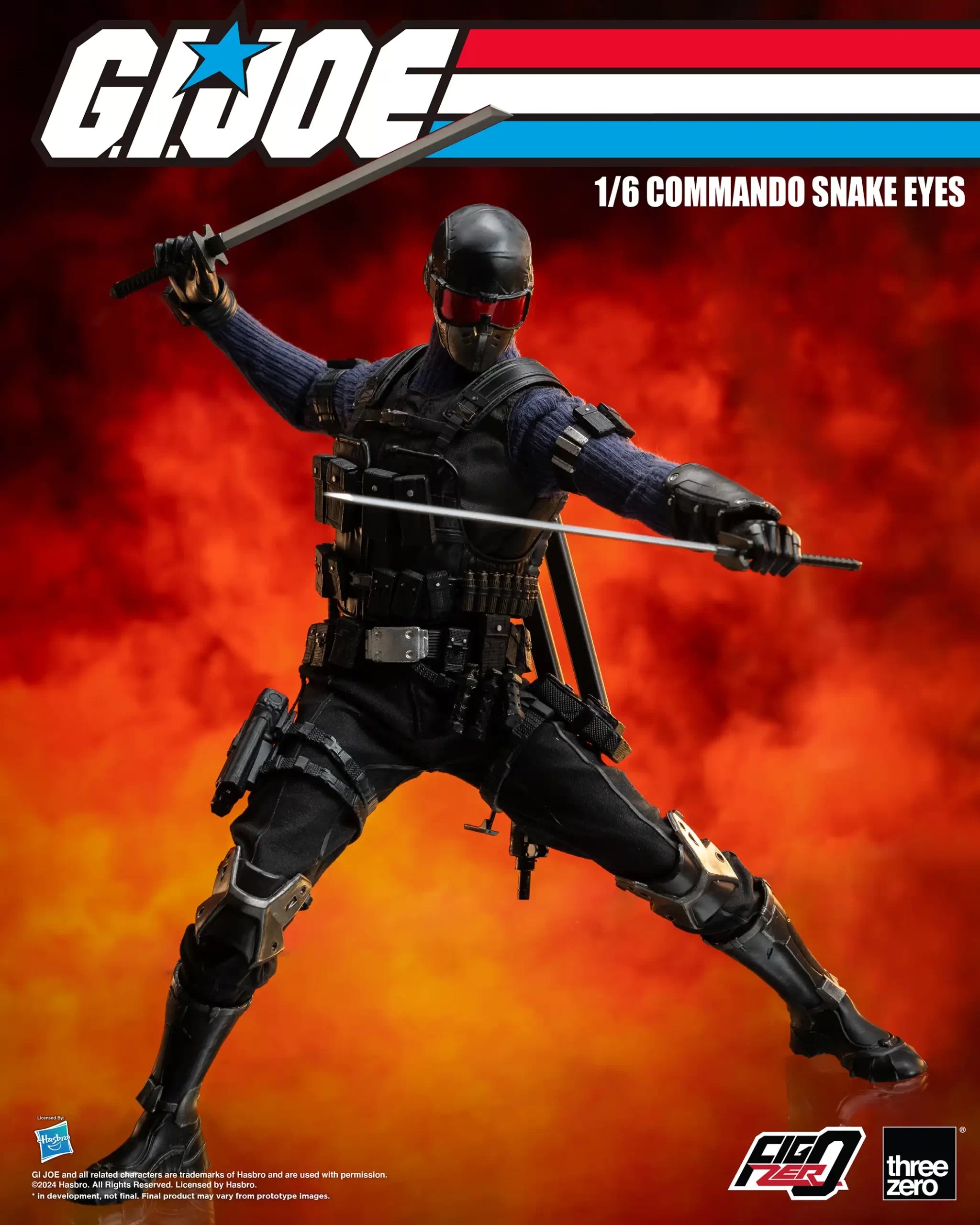 Threezero's FigZero 1/6 Scale G.I. Joe Commando Snake Eyes Collectible Figure